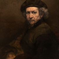 Rembrandt Self-portrait With Beret And Turned-up Collar Hand Painted Reproduction