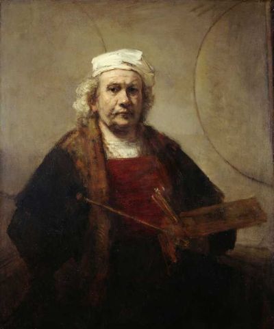 art oil painting reproduction of  Rembrandt Self-portrait With Two Circles museum quality handmade