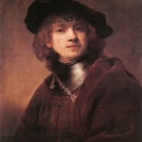 Rembrandt Self Portrait As A Young Man 1634 Hand Painted Reproduction