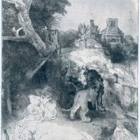Rembrandt St Jerome Reading In An Italian Landscape