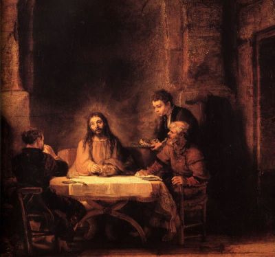 art oil painting reproduction of  Rembrandt Supper At Emmaus museum quality handmade