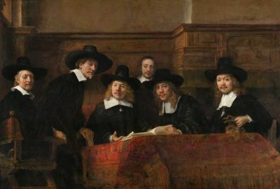 art oil painting reproduction of  Rembrandt Syndics Of The Drapers Guild museum quality handmade