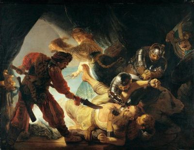 art oil painting reproduction of  Rembrandt The Blinding Of Samson museum quality handmade