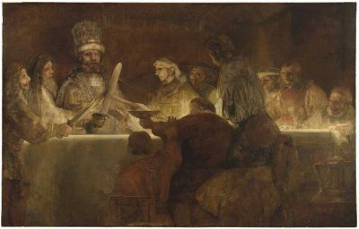 art oil painting reproduction of  Rembrandt The Conspiracy Of Claudius Civilis museum quality handmade
