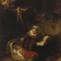Rembrandt The Holy Family With Angels