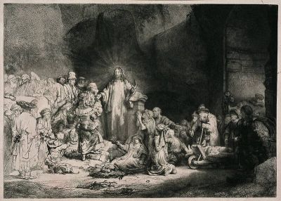 art oil painting reproduction of  Rembrandt The Hundred Guilder Print museum quality handmade