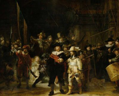 art oil painting reproduction of  Rembrandt The Night Watch museum quality handmade