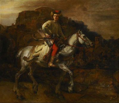 art oil painting reproduction of  Rembrandt The Polish Rider museum quality handmade