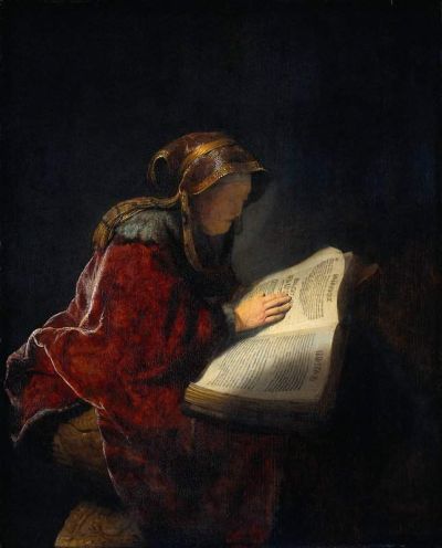 art oil painting reproduction of  Rembrandt The Prophetess Anna Known As -rembrandt-s Mother- museum quality handmade