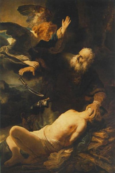art oil painting reproduction of  Rembrandt The Sacrifice Of Abraham museum quality handmade
