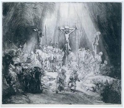 art oil painting reproduction of  Rembrandt The Three Crosses 1653 museum quality handmade
