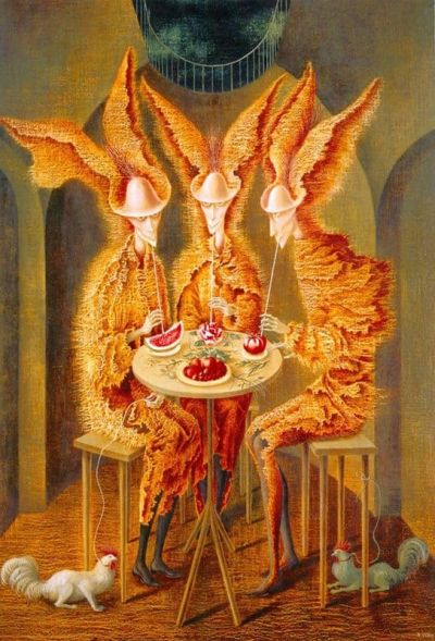 art oil painting reproduction of  Remedios Varo Vampiros Vegetarianos 1962 museum quality handmade