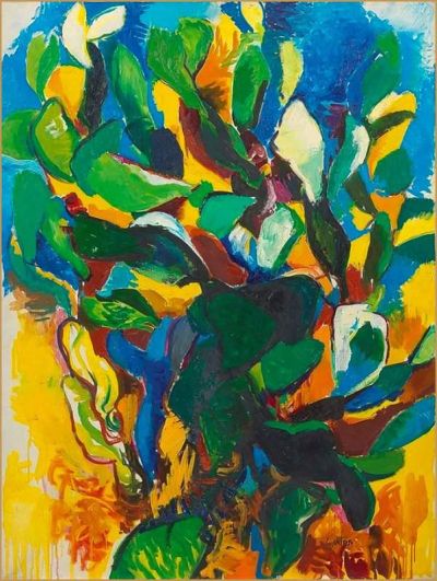 art oil painting reproduction of  Renato Guttuso Cactus 1961 museum quality handmade