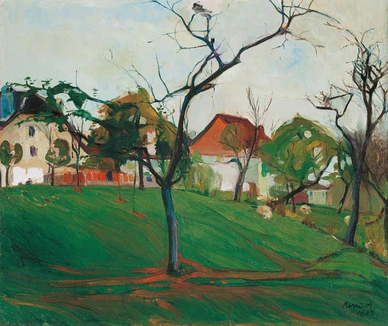 Rene Auberjonois Vue De Montagny 1902 museum quality