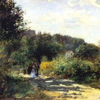 Renoir A Road In Louveciennes