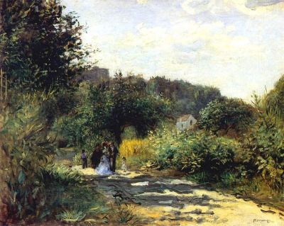 art oil painting reproduction of  Renoir A Road In Louveciennes museum quality handmade
