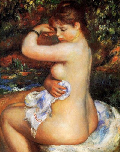 art oil painting reproduction of  Renoir After The Bath museum quality handmade