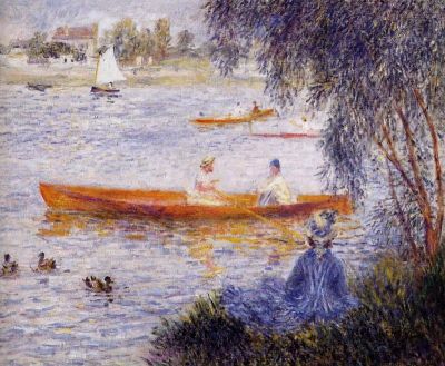 art oil painting reproduction of  Renoir Boating At Argenteuil museum quality handmade