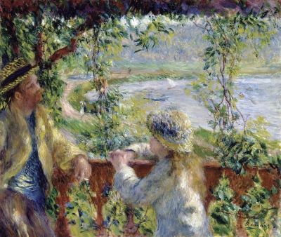 art oil painting reproduction of  Renoir By The Water Near The Lake museum quality handmade