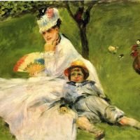 Renoir Camille Monet And Her Son Jean In The Garden At Argenteuil