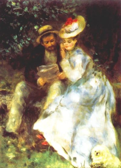 art oil painting reproduction of  Renoir Confidences museum quality handmade