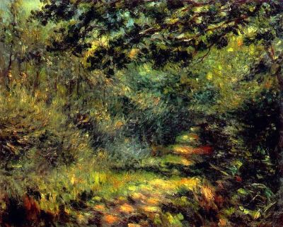 art oil painting reproduction of  Renoir Forest Path museum quality handmade