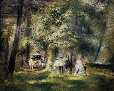 art oil painting reproduction of  Renoir In St Cloud Park museum quality handmade