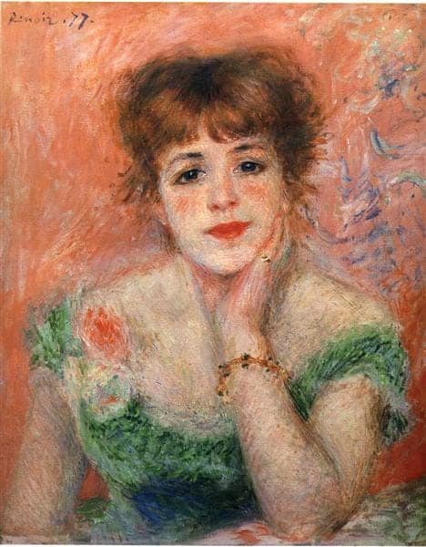 Renoir Jeanne Samary In A Low Necked Dress 1877 museum quality