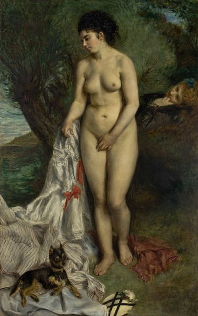 art oil painting reproduction of  Renoir Lise On The Bank Of The Seine museum quality handmade