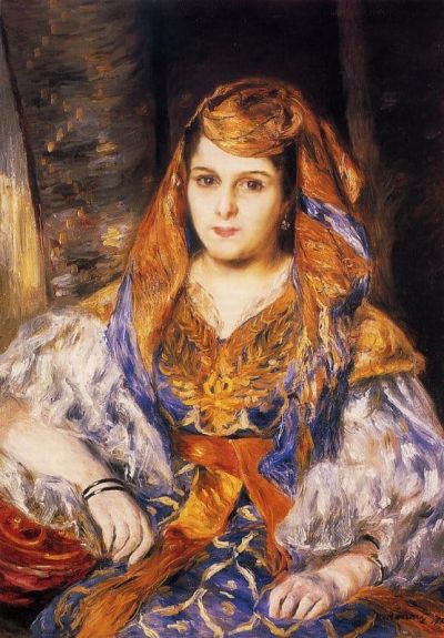 art oil painting reproduction of  Renoir Madame Stora In Algerian Dress museum quality handmade