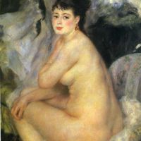 Renoir Nude Seated On A Sofa