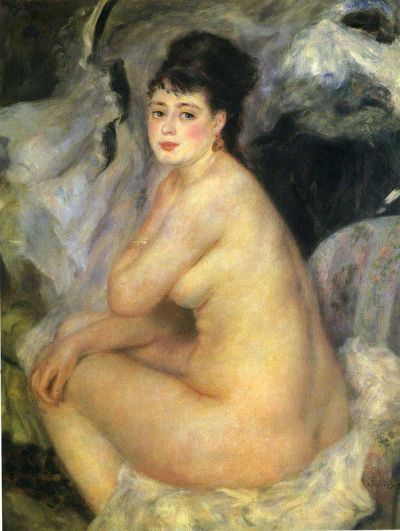 art oil painting reproduction of  Renoir Nude Seated On A Sofa museum quality handmade