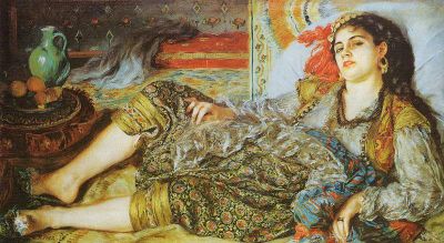 art oil painting reproduction of  Renoir Odalisque An Algerian Woman museum quality handmade