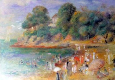 art oil painting reproduction of  Renoir Plage Du Chateau A Pornic museum quality handmade