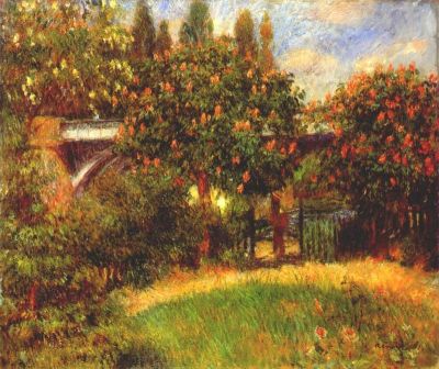 art oil painting reproduction of  Renoir Railway Bridge At Chatou museum quality handmade
