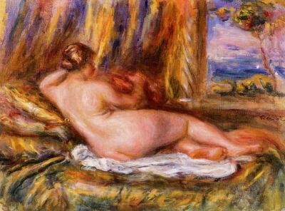 art oil painting reproduction of  Renoir Reclining Nude museum quality handmade