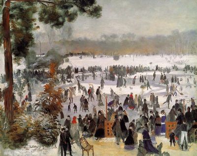 art oil painting reproduction of  Renoir Skaters In The Bois De Boulogne museum quality handmade