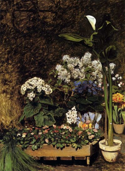 art oil painting reproduction of  Renoir Spring Flowers museum quality handmade