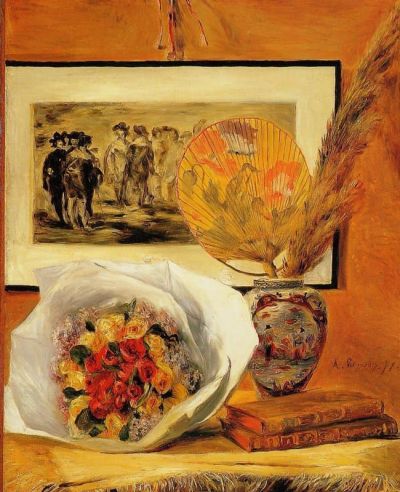 art oil painting reproduction of  Renoir Still Life With Bouquet museum quality handmade