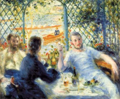 art oil painting reproduction of  Renoir The Canoeist S Luncheon museum quality handmade