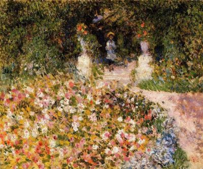 art oil painting reproduction of  Renoir The Garden museum quality handmade