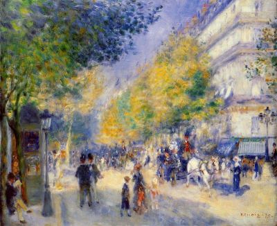 art oil painting reproduction of  Renoir The Great Boulevards museum quality handmade