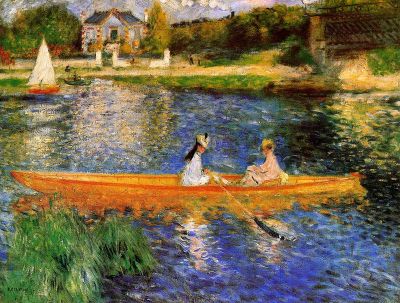 art oil painting reproduction of  Renoir The Seine At Asnieres The Skiff museum quality handmade