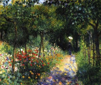 art oil painting reproduction of  Renoir Woman At The Garden museum quality handmade