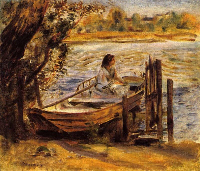 Renoir Young Woman In A Boat Lise Trehot museum quality