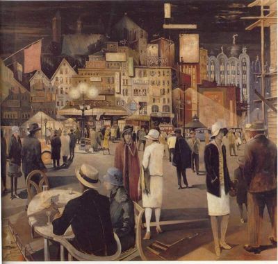 art oil painting reproduction of  Richard Gessner Paris La Nuit 1927-28 museum quality handmade