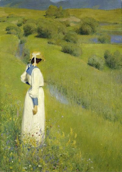 art oil painting reproduction of  Richard Riemerschmid In The Countryside 1895 museum quality handmade