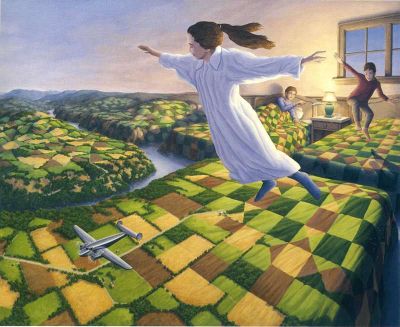 art oil painting reproduction of  Rob Gonsalves Bedtime Aviation museum quality handmade