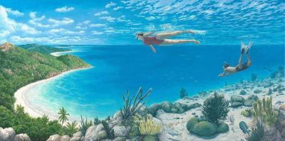 art oil painting reproduction of  Rob Gonsalves Beyond The Reef museum quality handmade