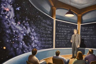 art oil painting reproduction of  Rob Gonsalves Chalkboard Universe museum quality handmade